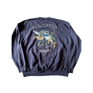 Vintage M.R. Ducks Ocean City, Maryland Nature Faded Navy XL Crewneck Sweatshirt